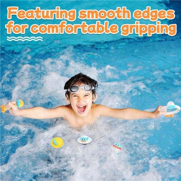 9 PCS Swimming Pool Diving Rings, Summer‎ Pool Duck Pool Diving Toys for Kids - Picture 5 of 7